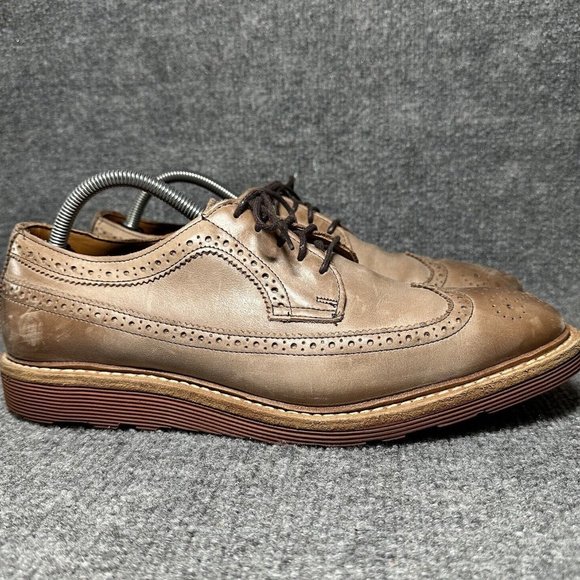 Allen Edmonds Other - Allen Edmonds Shannon Drive Oxford Shoes Mens 10 Tan Distress Leather Wingtip
